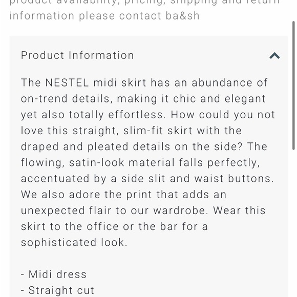 NWT BA&SH skirt - Picture 6 of 12